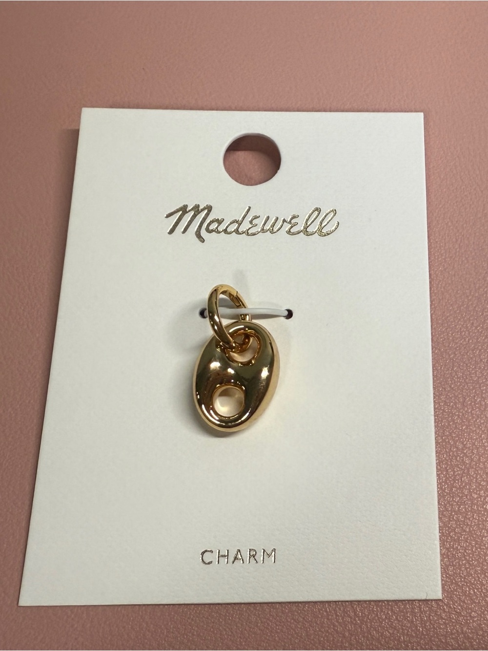 3 for $25 Madewell Mariner Link Charm Antique Gold Brass NWT Nautical Pendant